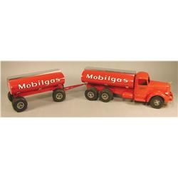 Smith Miller, Toy Truck, original, Mobil Gas Fuel Tanker w/trailer