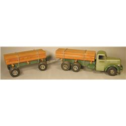 Smith Miller, Toy Truck, original, Lumber Mack truck w/trailer