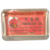 P & W Tobacco Company Glass Paper Weight with dice game