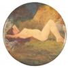 Celluloid Pocket Mirror depicting nude