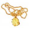 Image 1 : 14kt Gold Nugget pendant and chain