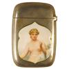 Image 1 : Enameled Sterling Silver Match safe