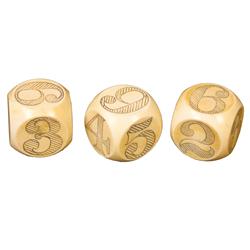 Large Ivory Hyronomus Dice, ca. 1880's