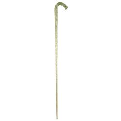 Green Glass Cane. Cane Handle with twisted detail