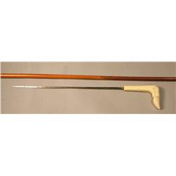 Ivory Handled Dagger Ladies Cane