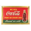 Image 1 : Coca Cola Self framed Cardboard Sign and Paper Banner