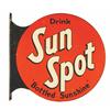 Sun Spot Soda, Die Cut, Tin Flange Advertising Sign