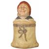 Tobacco Jar, sailor in a burlap sack, ceramic
