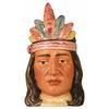 Tobacco Jar, Indian Chief, porcelain