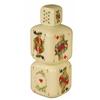 Eropean Milk glass Liquor Bottle with card suit motif