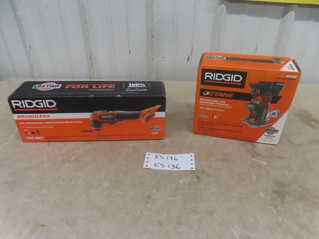 Ridgid Brushless 18V Multi Tool & Ridgid 18V Compact Router - Both New