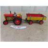Image 1 : 2 Etor Tin Tractors with Trailer