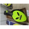 Image 3 : Mahalo Alien Face Ukulele - New in Boxes; 1 Neon Green, 1 Silver Metallic