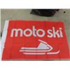 Image 2 : Vintage Motor Ski Flag 30" x 48" & Pain Snowmobile Gloves
