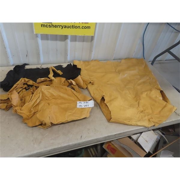 Deer Hide Leather Pieces & Started Vest Project