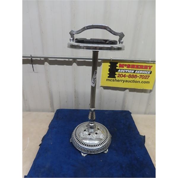 Chrome Ashtray Stand 28" Tall
