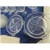 Image 2 : 40 pcs Etched Glass + Crystal ; Wine Glasses, Cream + Sugar Pair, Trays