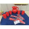 Image 1 : Kool-Aid Pitcher + Glasses plus Utensils