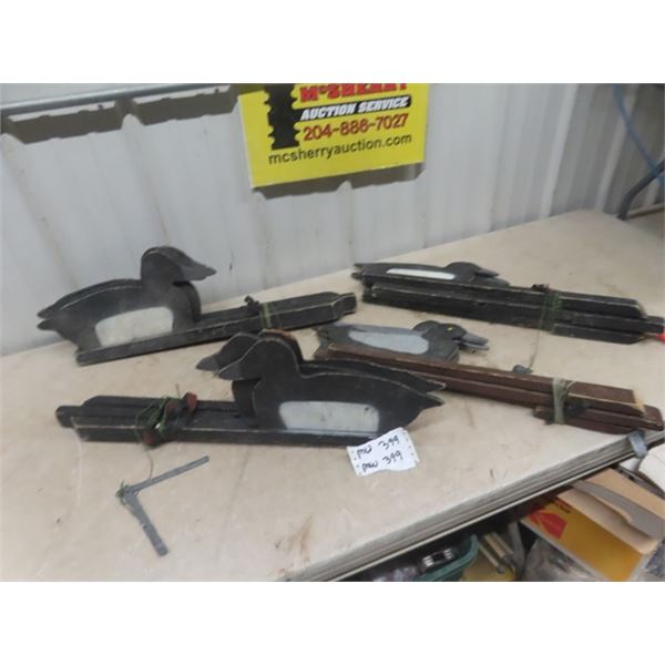 12 Wooden Duck Decoys