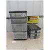 Image 1 : 2 Poly Organizers ; 1) 12" x 16" x 27" , 1) 10" x 11" x 14"