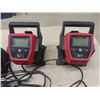 Image 2 : 2 Milwaukee Battery Operated Mini Compressors, Makita Chargers, Misc. Batteries