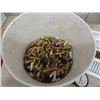 Image 2 : 1/3 Bucket of Brass Plumbing T Fittings, Heater Vent Covers, Straps, Chalkline plus more