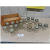 Image 1 : 18 Various Pint Jars ; Mason, Jewel , Approved BC Fruit Crate