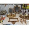 Image 2 : Lot of Copper Craft Items/Decor, Mirrors, Candle Holders plus more