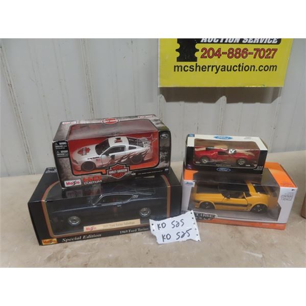 4 Die Cast Cars in Boxes - 1/32 - 1/18 Scale