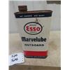 Image 2 : Marvelube Outboard Quart Can with Brass Esso Kerosene Stencil 7" x 13"