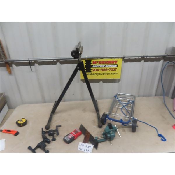 Roller Stand, Pipe Clamp, Stud Sensor, Vice, Folding Cart
