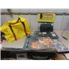 Image 1 : 2 New Ice Fishing Rods + Reels, Tackle Organizer & Duffle Bag