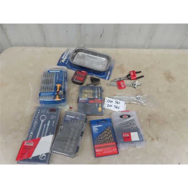 New Tools; Sockets, Extractors, Drill Bits, Crescent Wrenches plus more