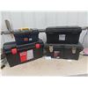 Image 1 : 4 New Tool Boxes ; 1) 11" x 11" x 26" , 1) 13"x 14" x 27" , 1) 8" x 9" x 16' , 1) 9" x 11" x 23"