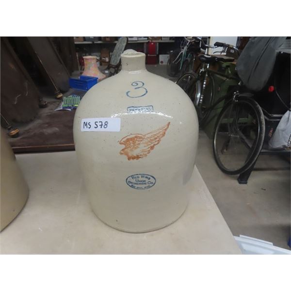 3 Gal Red Wing Beehive Jug - Clean