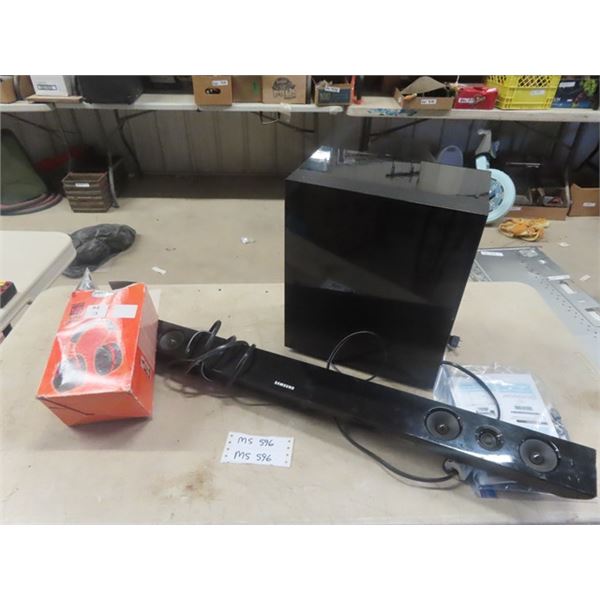 Samsung HN-F450 Sound Bar With Remote Sub + Cable, Peltor 105 Ear Muffs