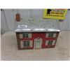 Image 1 : Tin 2 Story Brick Lock Doll House 8" x 16" x 19" - Can't Find Makers Mark
