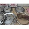 Image 3 : Set of 4 Hubcaps ; 2 Chevy Hubcaps , Beauty Ring & Old Car Horn