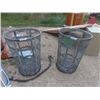Image 1 : 2 Metal Mesh Garbage Cans -23" x 33"