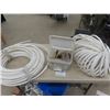 Image 1 : 2 Bunches of White 1/2" PVC Hose, 2 Lengths 80 - 100 feet Total, Grinding + Sanding Discs