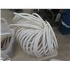 Image 2 : 2 Bunches of White 1/2" PVC Hose, 2 Lengths 80 - 100 feet Total, Grinding + Sanding Discs