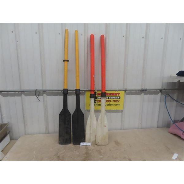 4 Plastic Boat Oars 45"