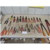 Image 1 : Lot of Hand Tools; Pliers, Side Cutters, Tin Snips plus more - 28 pcs Total with Tool Box