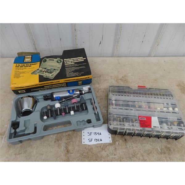 Powerfist Air Grinder-Cut Off Tool Kit & Jobmate Rotary Tool Accessory ...