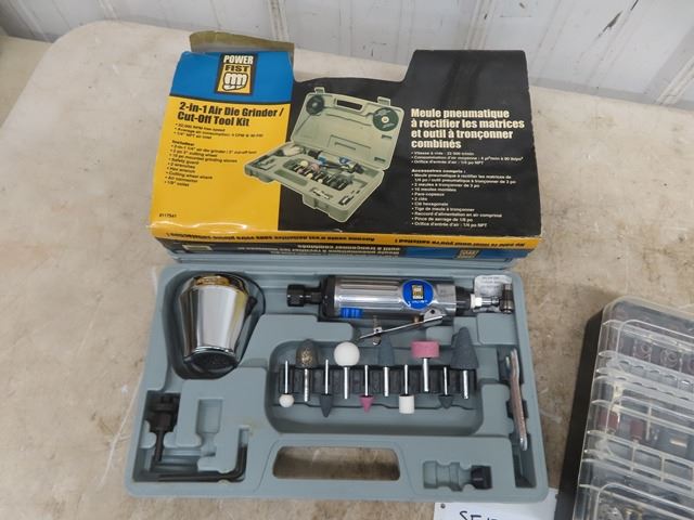 Powerfist Air Grinder-Cut Off Tool Kit & Jobmate Rotary Tool Accessory ...