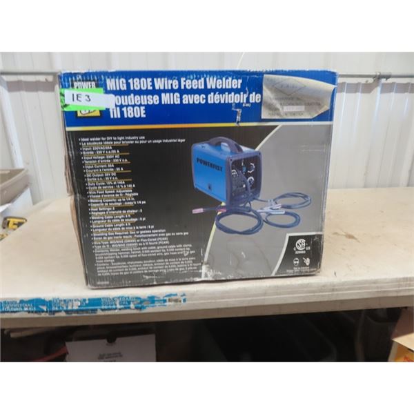 New- Powerfist MiG 180 E Wire Feed Welder