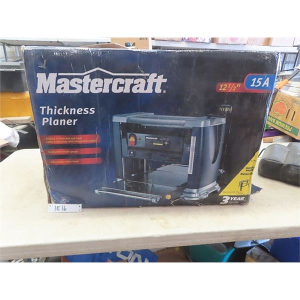 New in Box- Mastercraft 15 Amp, 12.5" Thickness Planer