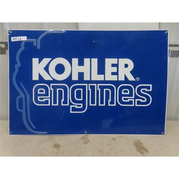 Kohler Engines Embossed Aluminum Sign 24" x 36"