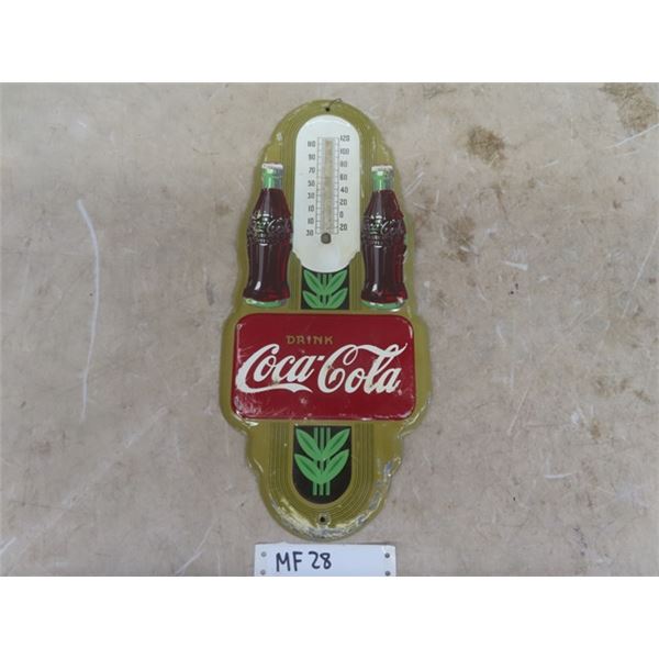 Coca-Cola Tin Thermometer - NO Bulb 7"x 16"