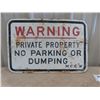 Image 3 : Warning Private Property Double Sided 12" x 18" & Caution Sign 10" x 14"
